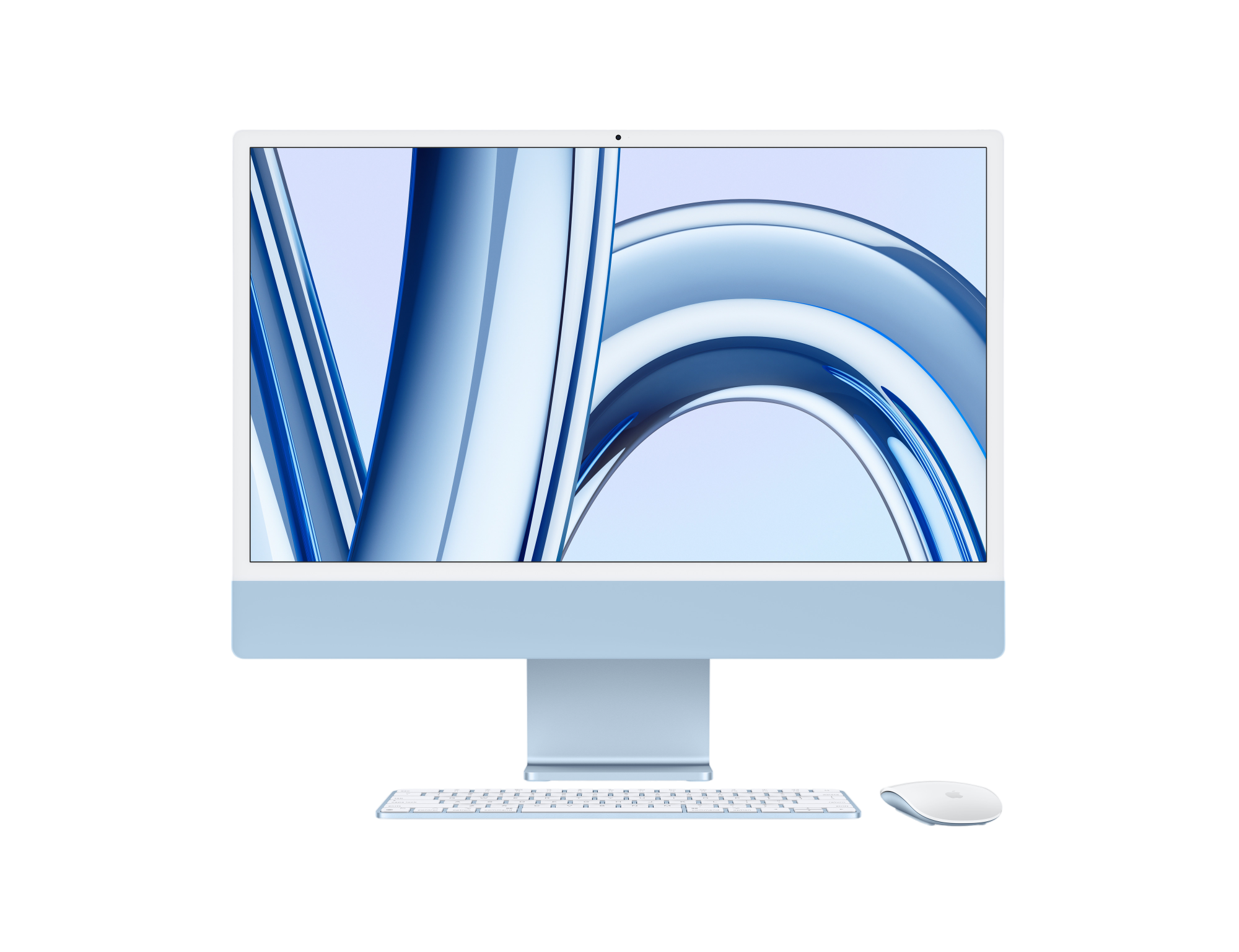 iMac (All In One) 24-inch (2021) MJV93 - M1 chip 8-Core CPU 7-Core GPU 8GB Unified Memory 256GB SSD Storage, Blue - alAsil